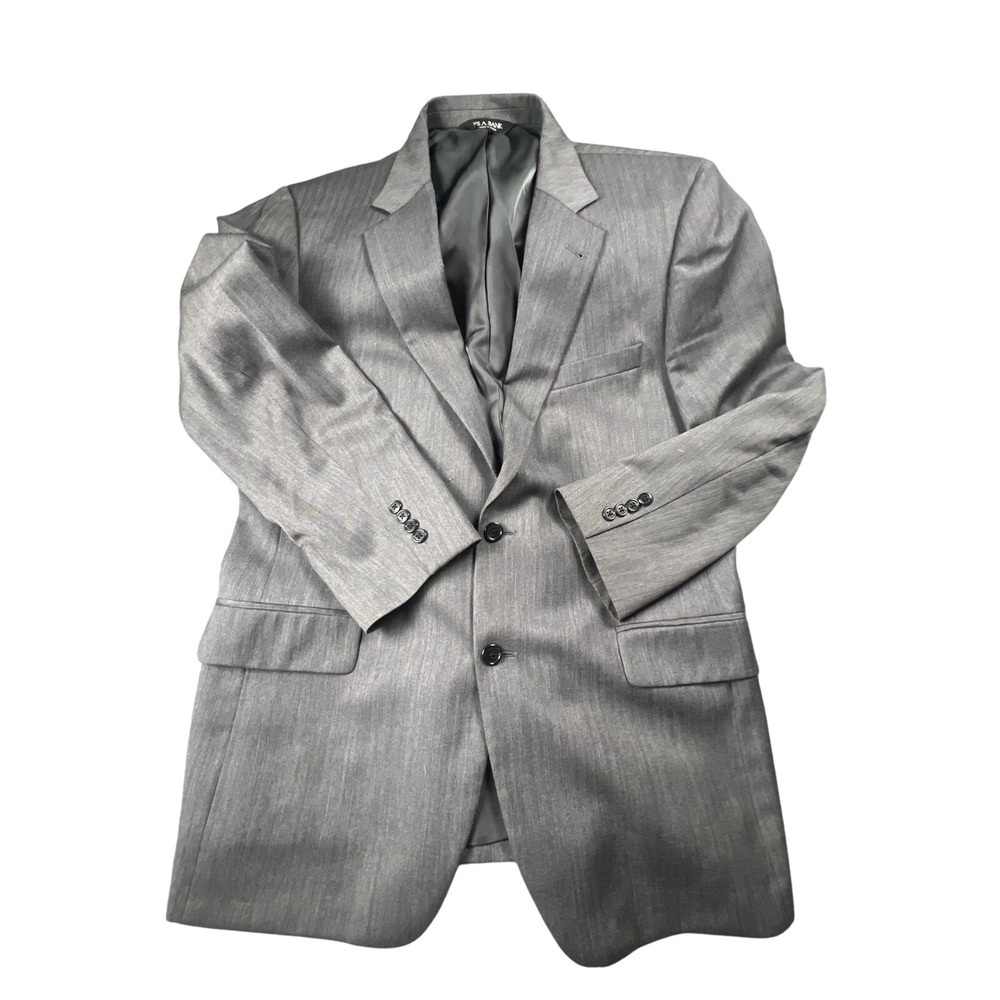 JOS A BANK Signature Collection 44R Charcoal Herringbone Wool Blazer Suit Jacket